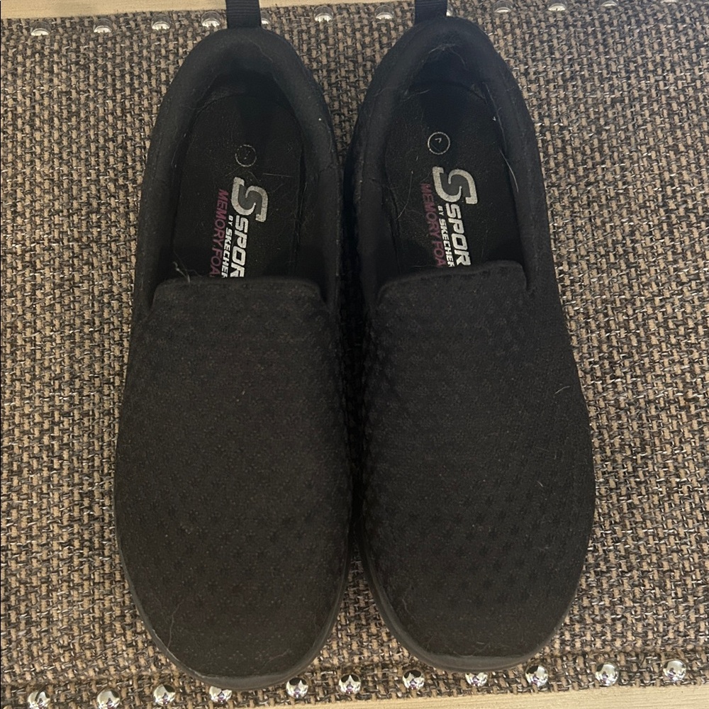 Sketchers Sport Black Slip-On Shoes